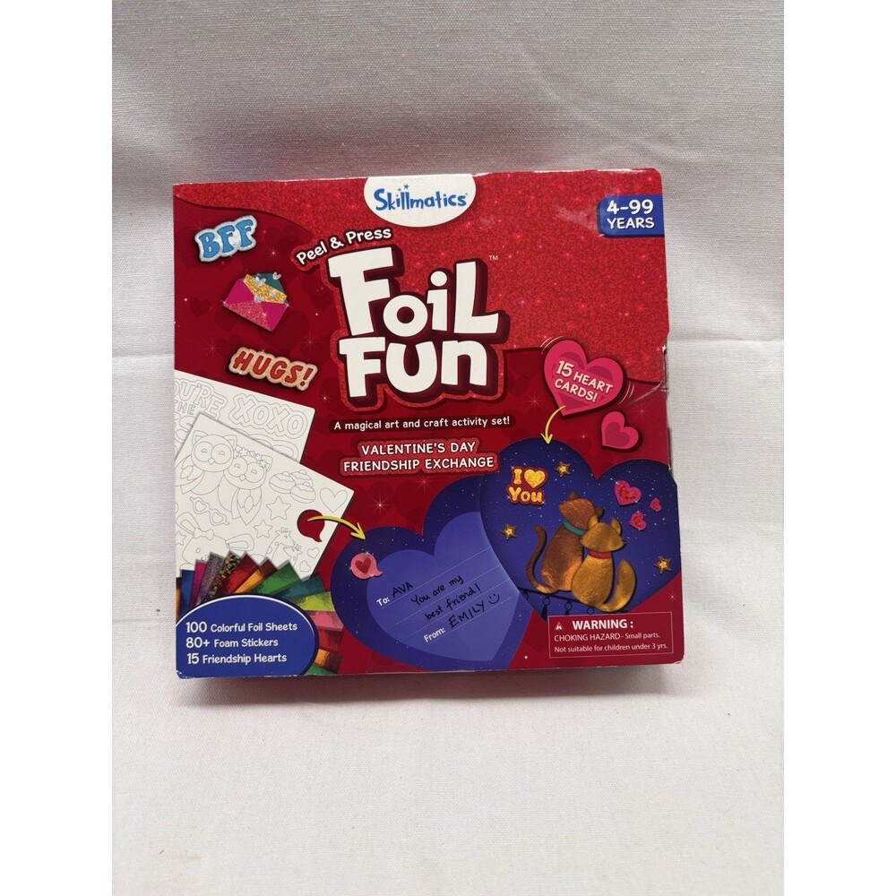 Skillmatics Foil Fun Valentine’s Day Friendship Exchange Craft Kit New Sealed